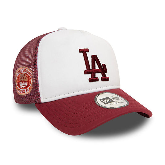 New Era 9FORTY E-Frame Trucker Cap LA Dodgers World Series red