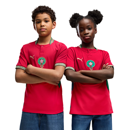 PUMA Marokko Kids Heimtrikot 2026 fast red/victory gold