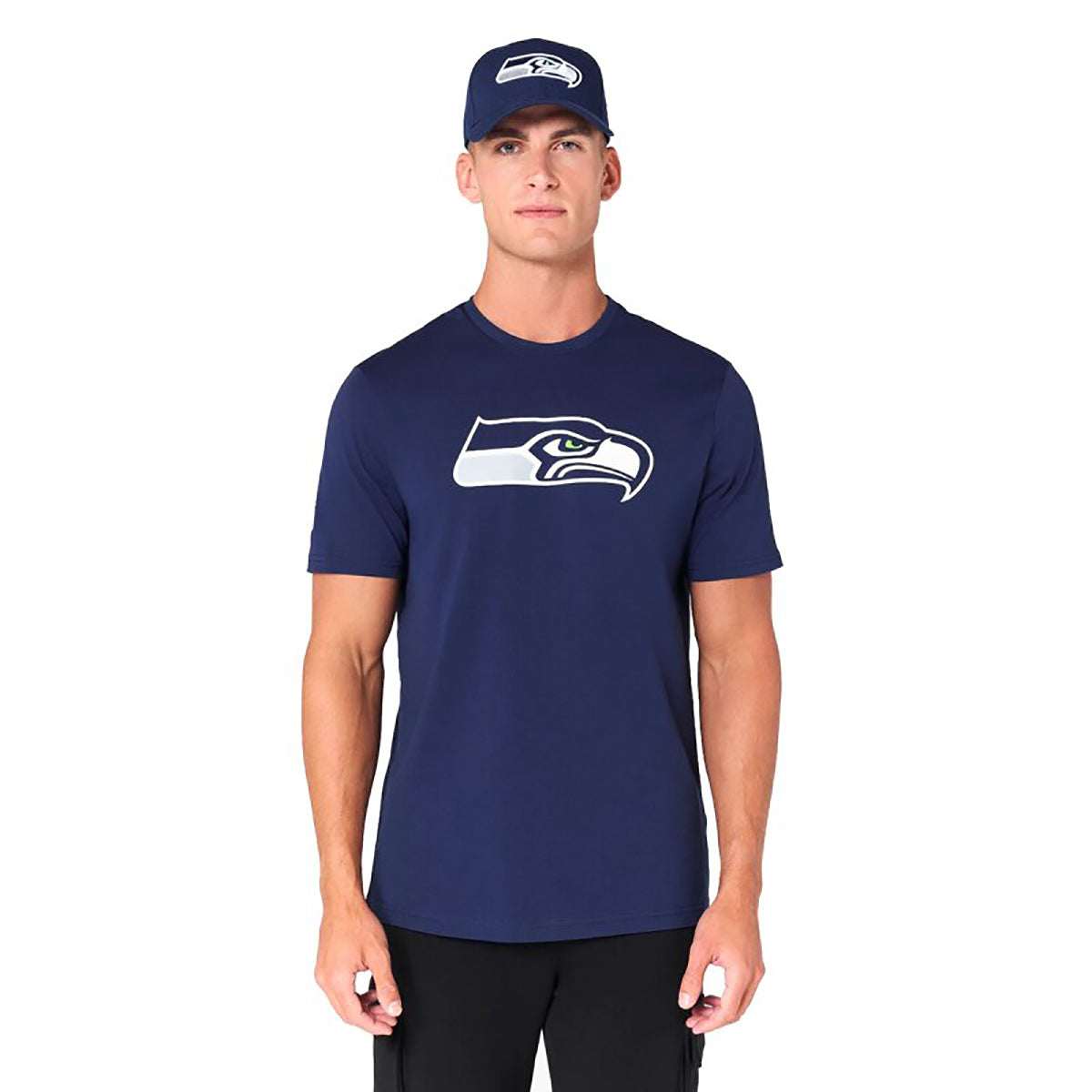 New Era Herren T-Shirt NFL Seattle Seahawks Logo navy