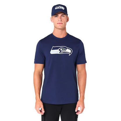 New Era Herren T-Shirt NFL Seattle Seahawks Logo navy