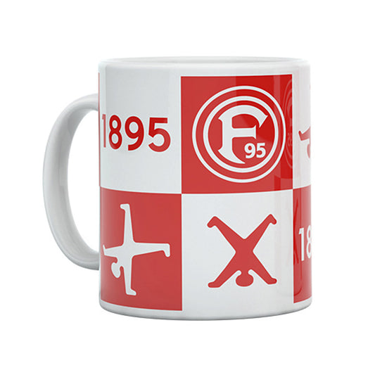 Fortuna Düsseldorf Tasse "F95 X Radschläger" red/white