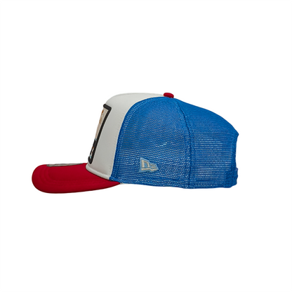 New Era 9FORTY A-Frame Trucker Cap Eagle Patch white/blue