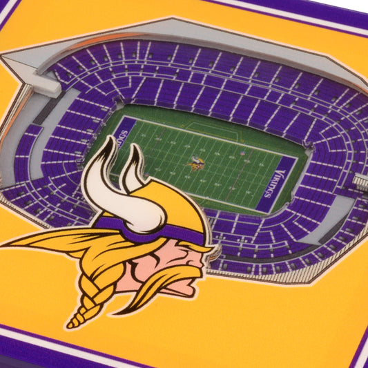 Minnesota Vikings 3DStadiumView Untersetzer 2er Set