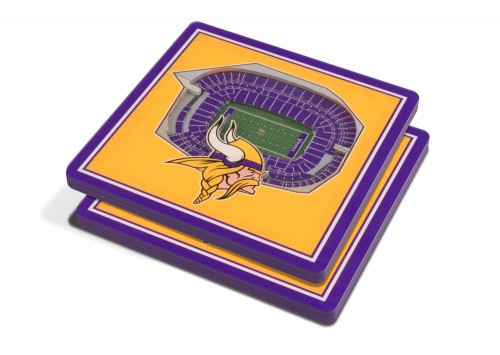 Minnesota Vikings 3DStadiumView Untersetzer 2er Set