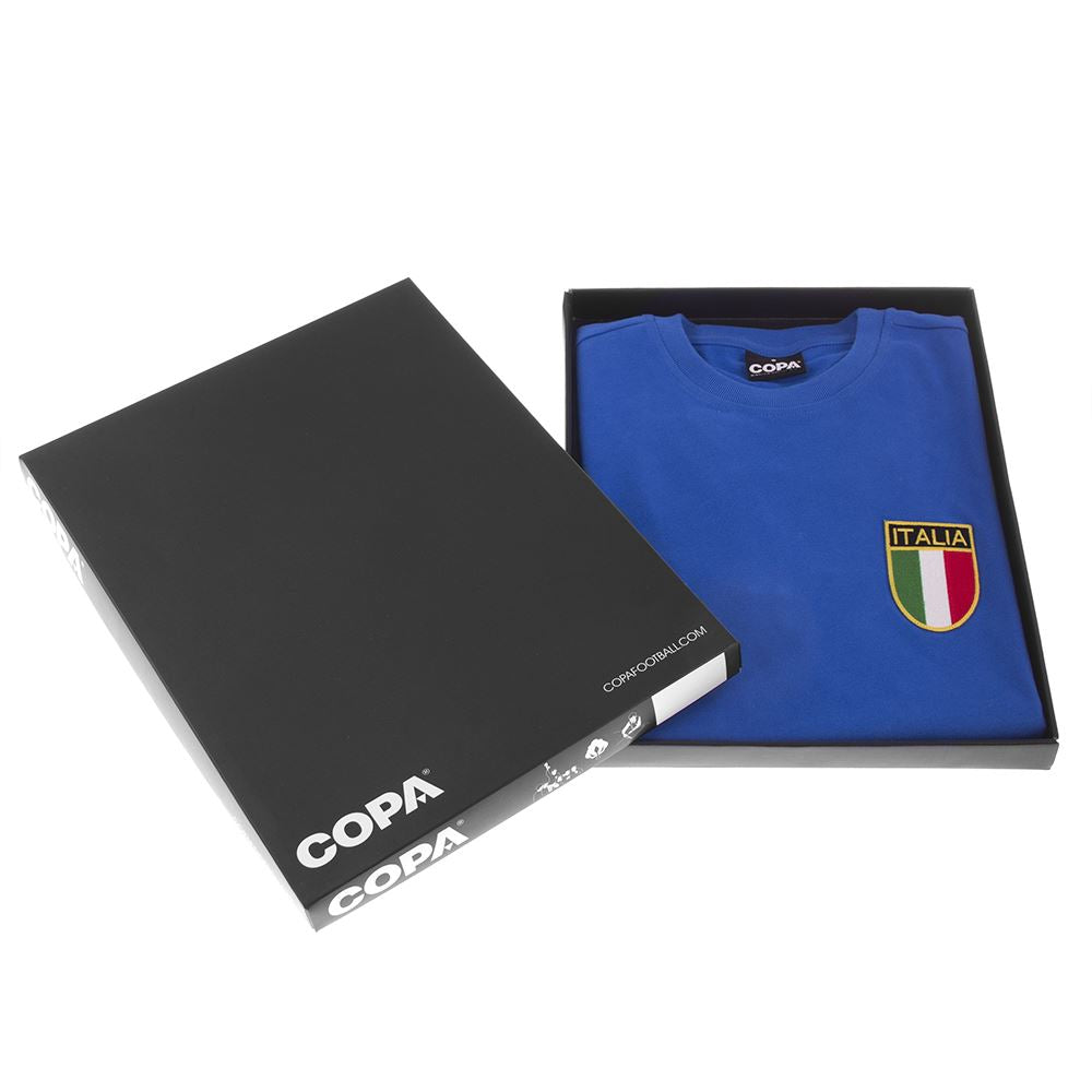 COPA Herren Retro Trikot Italien 1970's blau