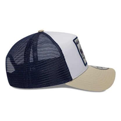 New Era 9FORTY Trucker Cap State Bison 940 light beige/white/navy
