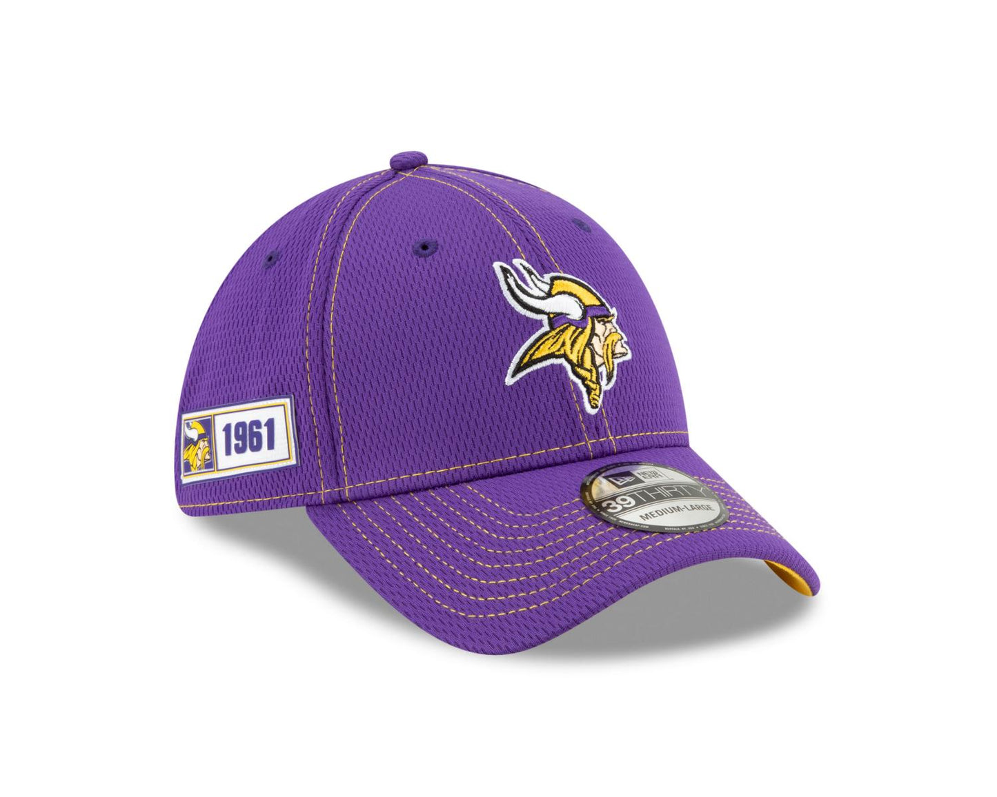 New Era 39THIRTY Stretch Cap Onfield 2019 Sideline Road Minnesota Vikings