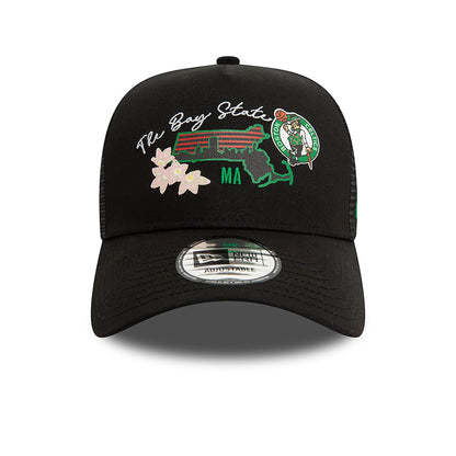 New Era Trucker Cap Boston Celtics NBA Team Logo black