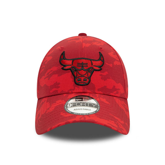 New Era 9FORTY Cap Tonal Camo AOP Chicago Bulls red