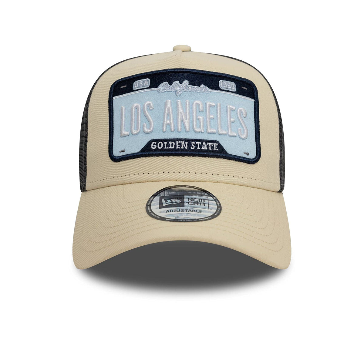 New Era 9FORTY Trucker Cap Los Angeles Patch beige