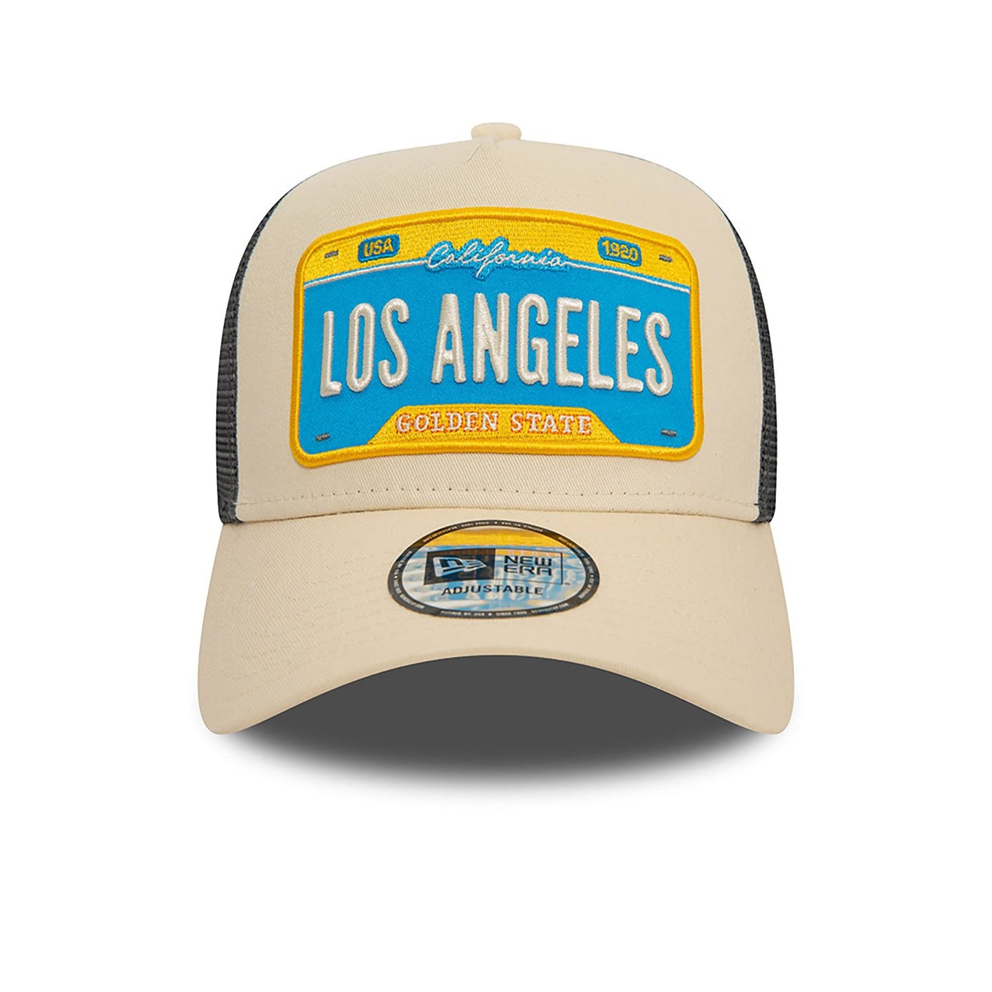 New Era 9FORTY A-Frame Trucker Cap Los Angeles Patch beige