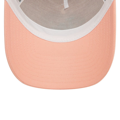 New Era 9FORTY E-Frame Womens Trucker Cap LA Dodgers Metallic pastel pink