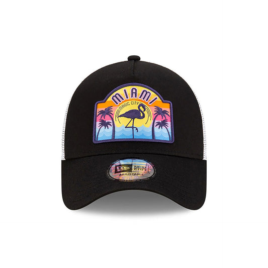 New Era 9FORTY A-Frame Trucker Cap Miami Patch black