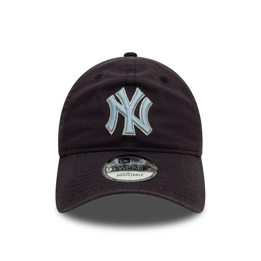New Era 9TWENTY Cap Washed Outline New York Yankees navy