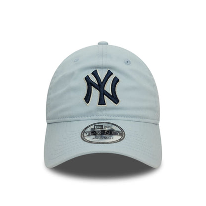 New Era 9TWENTY Cap Washed Outline New York Yankees light blue