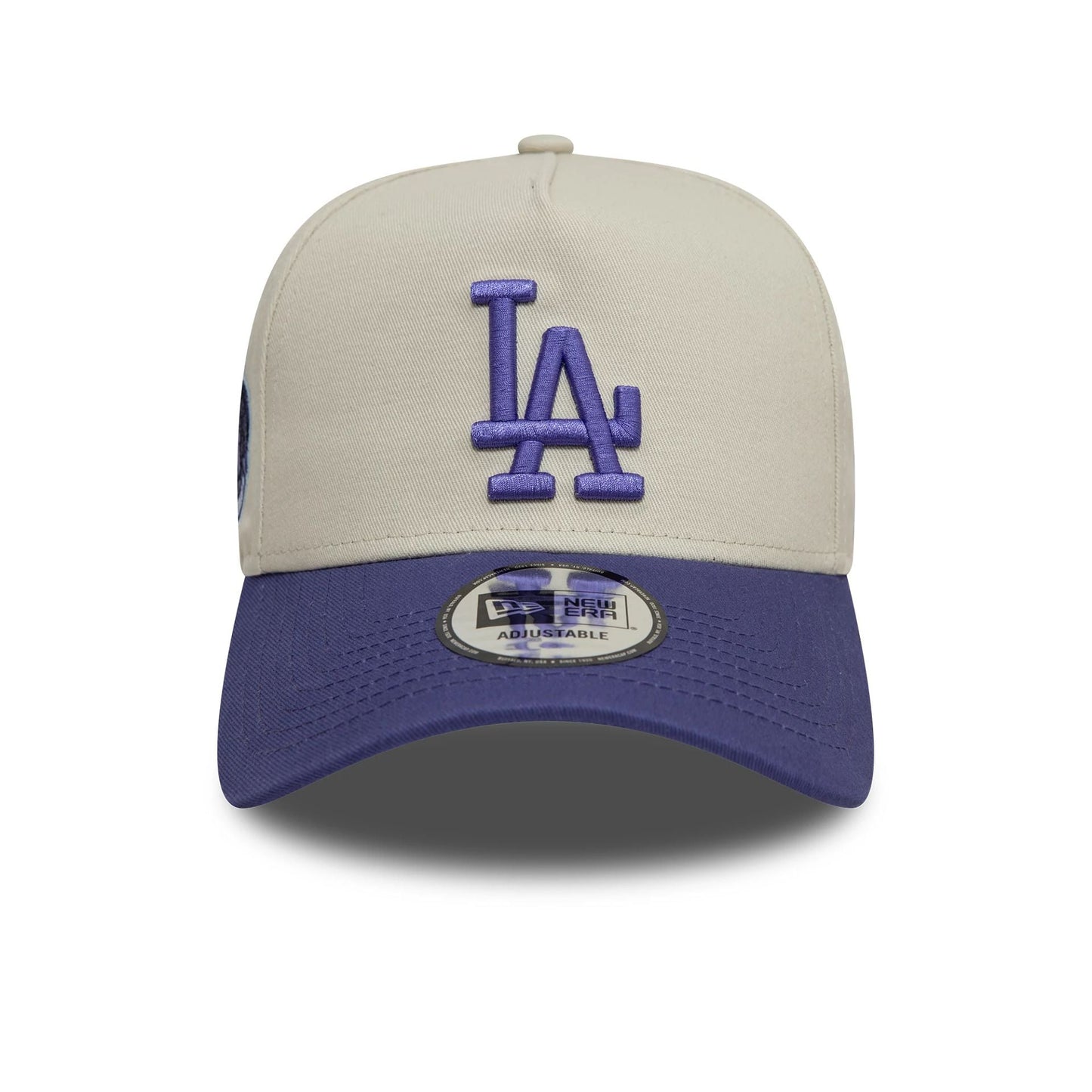 New Era 9FORTY A-Frame Cap LA Dodgers World Series Patch cream