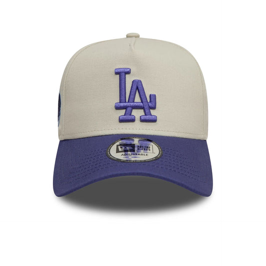 New Era 9FORTY A-Frame Cap LA Dodgers World Series Patch cream