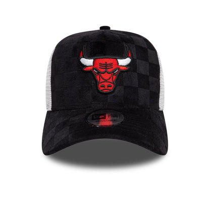 New Era 9FORTY A-Frame Trucker Cap Tonal Check Chicago Bulls black