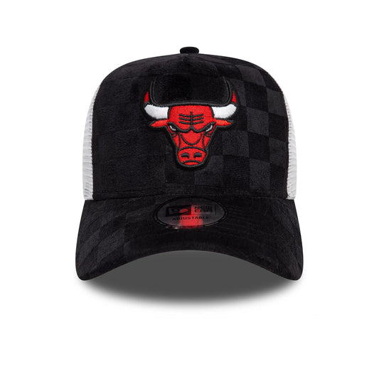New Era 9FORTY A-Frame Trucker Cap Tonal Check Chicago Bulls black