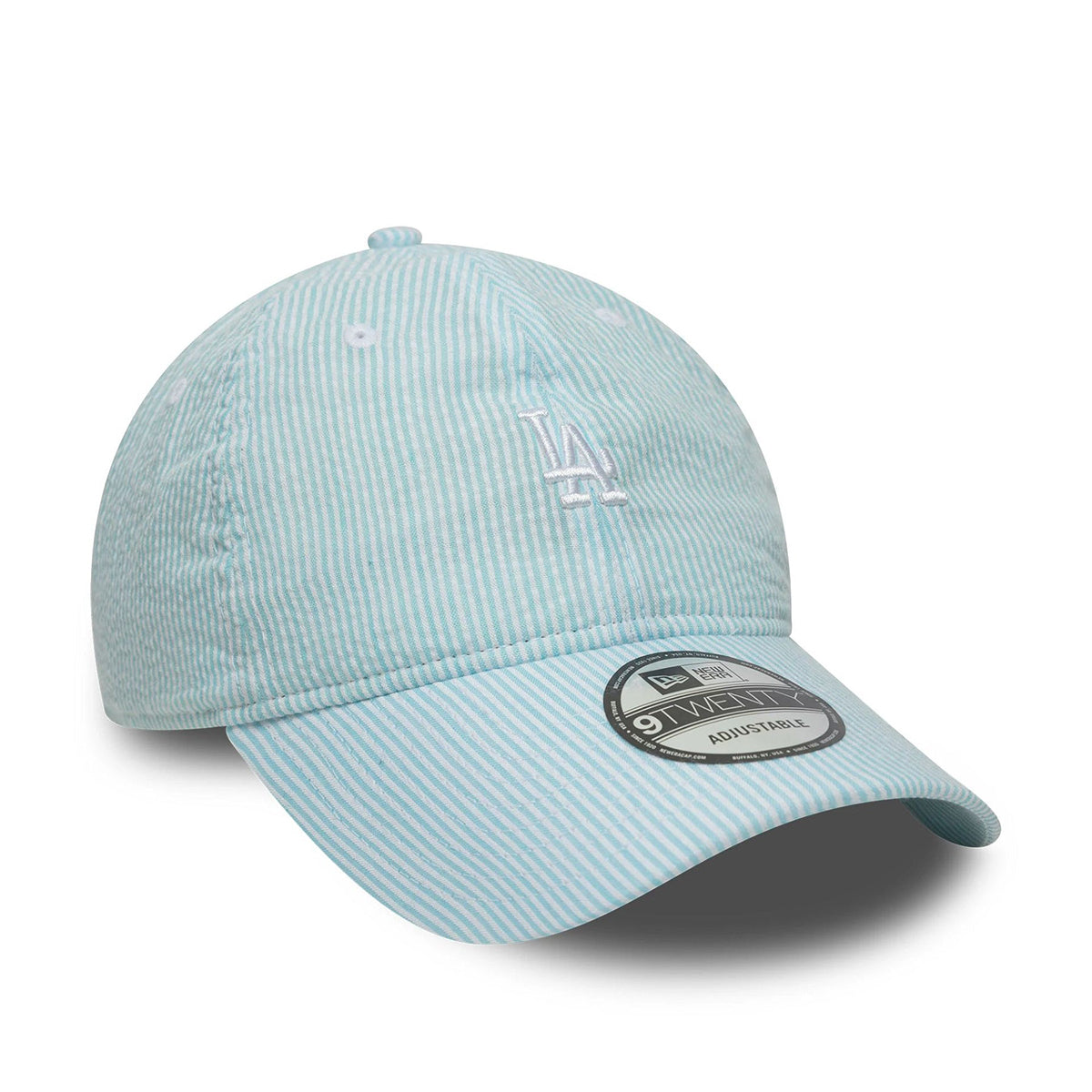 New Era 9TWENTY Cap Los Angeles Dodgers MLB Seersucker pastel blue