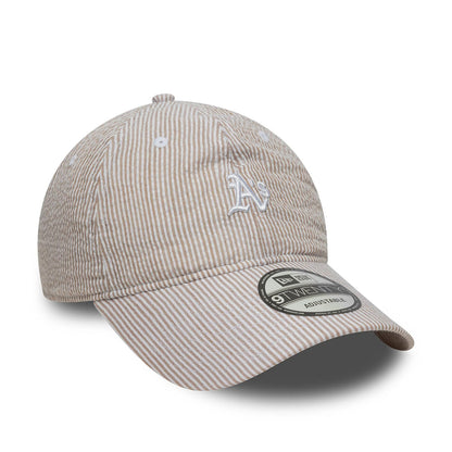 New Era 9TWENTY Cap Oakland Athletics MLB Seersucker light beige