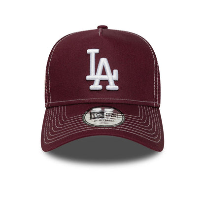 New Era 9FORTY E-Frame Trucker Cap LA Dodgers MLB dark red