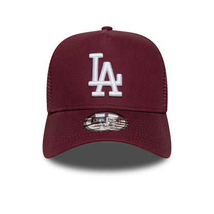 New Era 9FORTY E-Frame Trucker Cap LA Dodgers MLB League Essential dark red