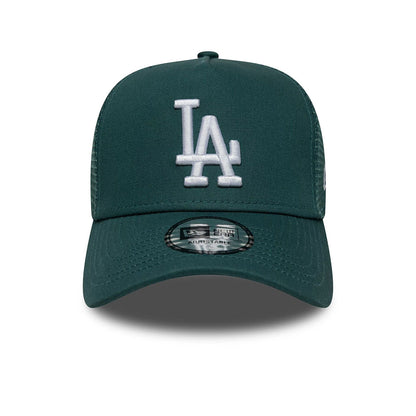 New Era 9FORTY A-Frame Trucker Cap Los Angeles Dodgers MLB Essential dark green