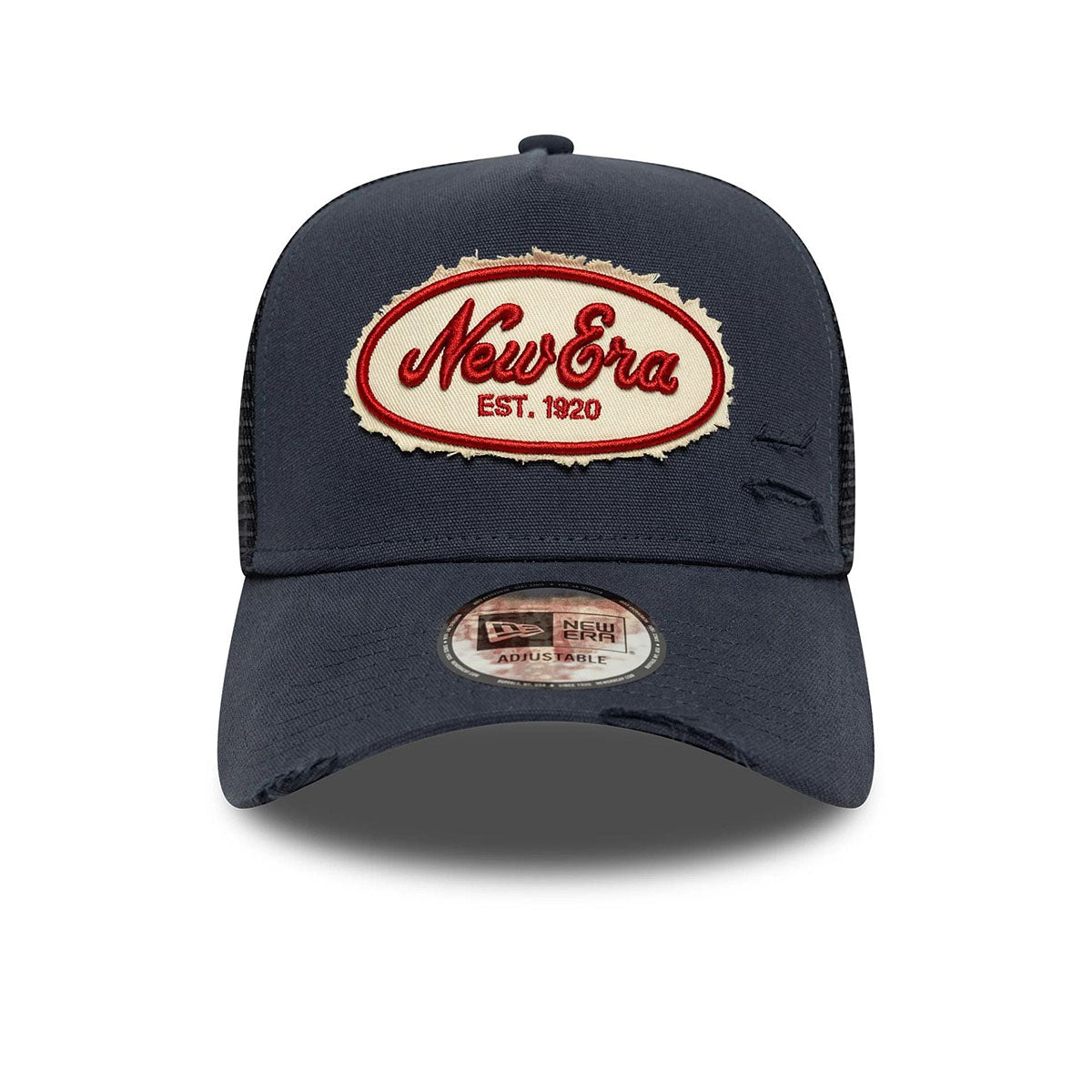 New Era 9FORTY A-Frame Trucker Cap Canvas Distressed navy