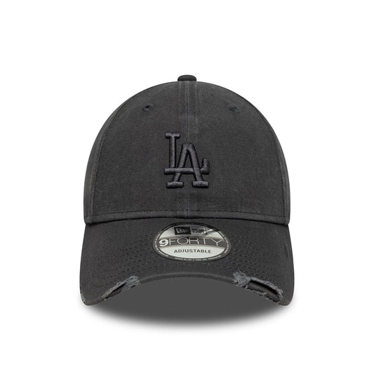 New Era 9FORTY Cap Los Angeles Dodgers MLB Washed Distressed charcoal