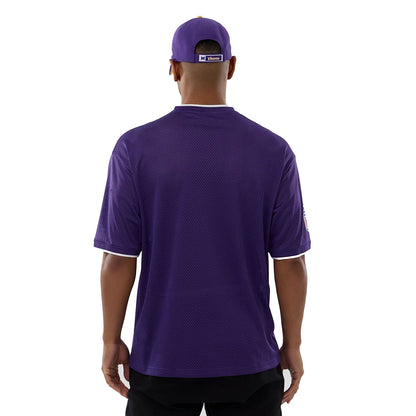 New Era Herren T-Shirt Mesh Oversized NFL Minnesota Vikings Logo purple