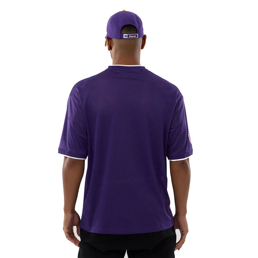 New Era Herren T-Shirt Mesh Oversized NFL Minnesota Vikings Logo purple