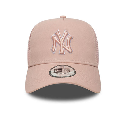New Era 9FORTY Trucker Cap MLB New York Yankees Outline pastel pink