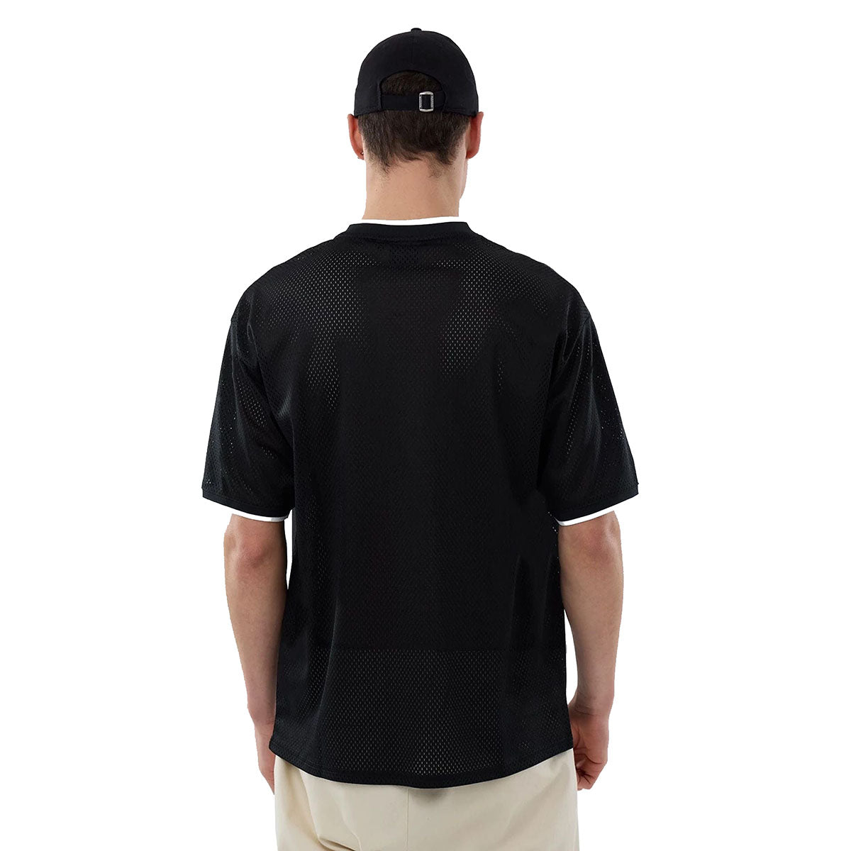 New Era Herren T-Shirt Mesh Oversized NBA Brooklyn Nets Logo black