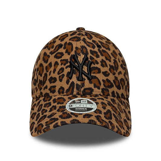 New Era 9FORTY Damen Cap MLB NY Yankees Cord Leopard beige