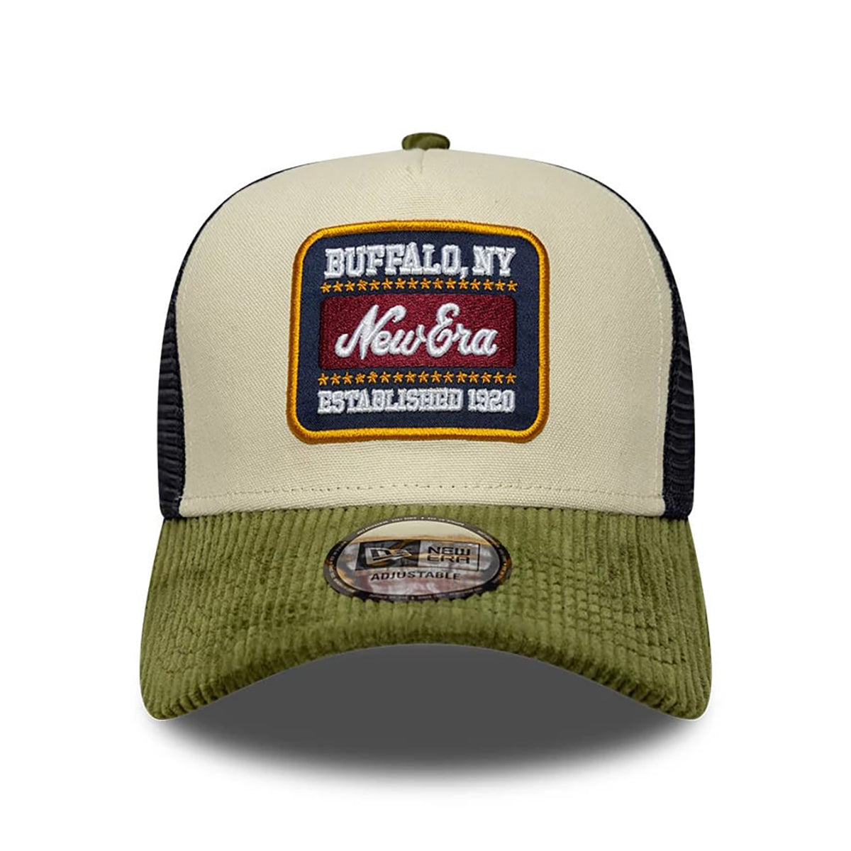 New Era 9FORTY Trucker Cap Patch Cord beige/green/black