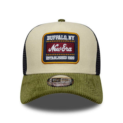 New Era 9FORTY Trucker Cap Patch Cord beige/green/black