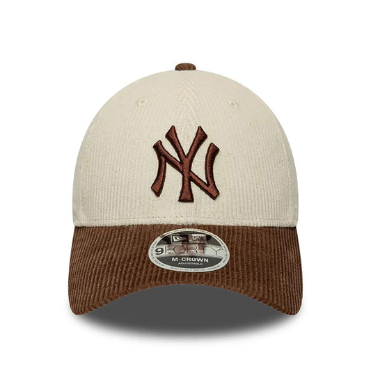 New Era 9FORTY Cap MLB New York Yankees Cord light beige/brown