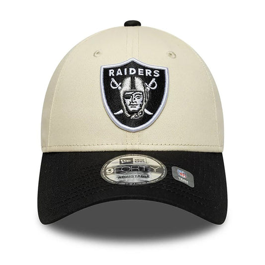 New Era 9FORTY Cap NFL Las Vegas Raiders light beige/black