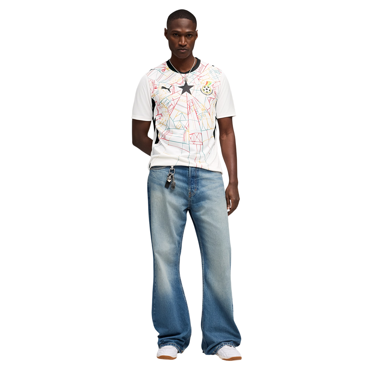 PUMA Ghana Herren Heimtrikot 2026 white/black