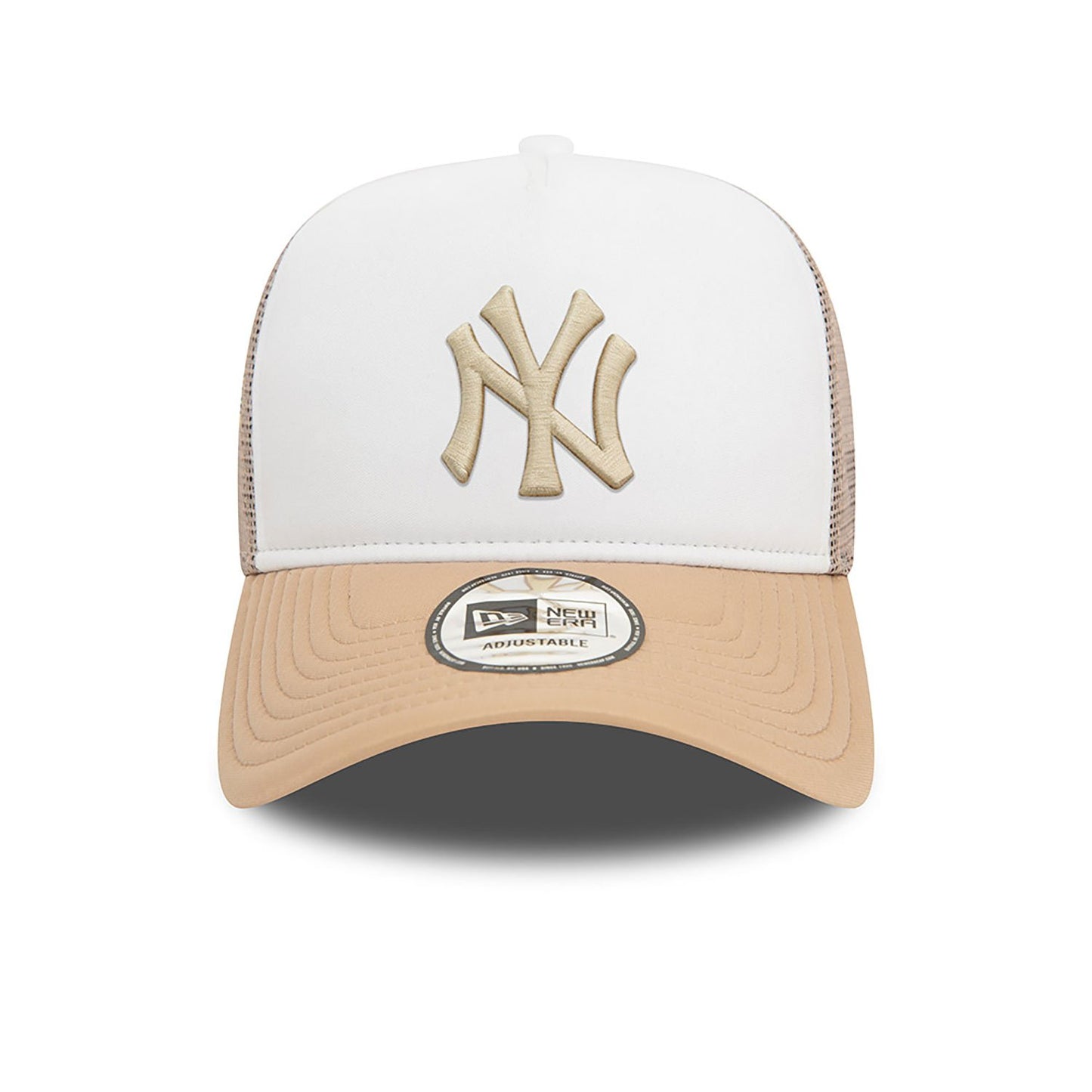 New Era 9FORTY E-Frame Trucker Cap New York Yankees World Series beige