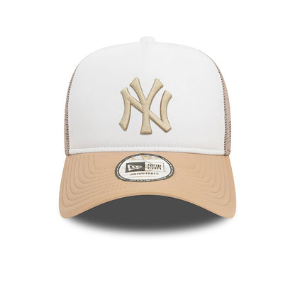 New Era 9FORTY E-Frame Trucker Cap New York Yankees World Series beige