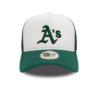 New Era 9FORTY E-Frame Trucker Cap Oakland Athletics World Series green