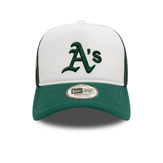 New Era 9FORTY E-Frame Trucker Cap Oakland Athletics World Series green