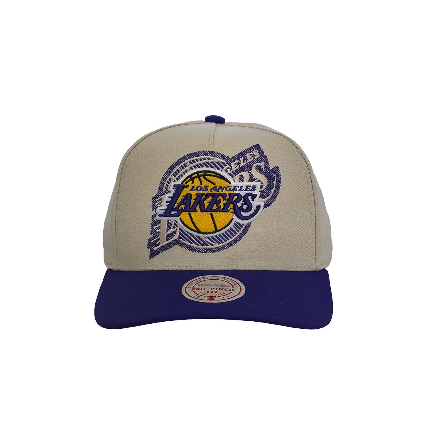 Mitchell & Ness Snapback Cap Los Angeles Lakers Off Tilted Pro off white