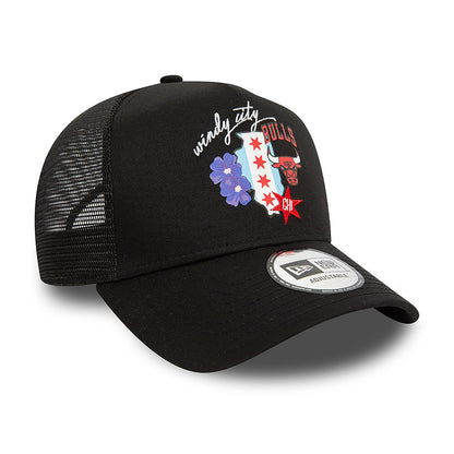 New Era Trucker Cap Chicago Bulls NBA Team Logo black