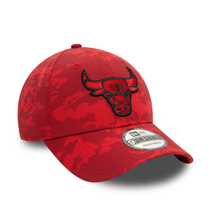 New Era 9FORTY Cap Tonal Camo AOP Chicago Bulls red