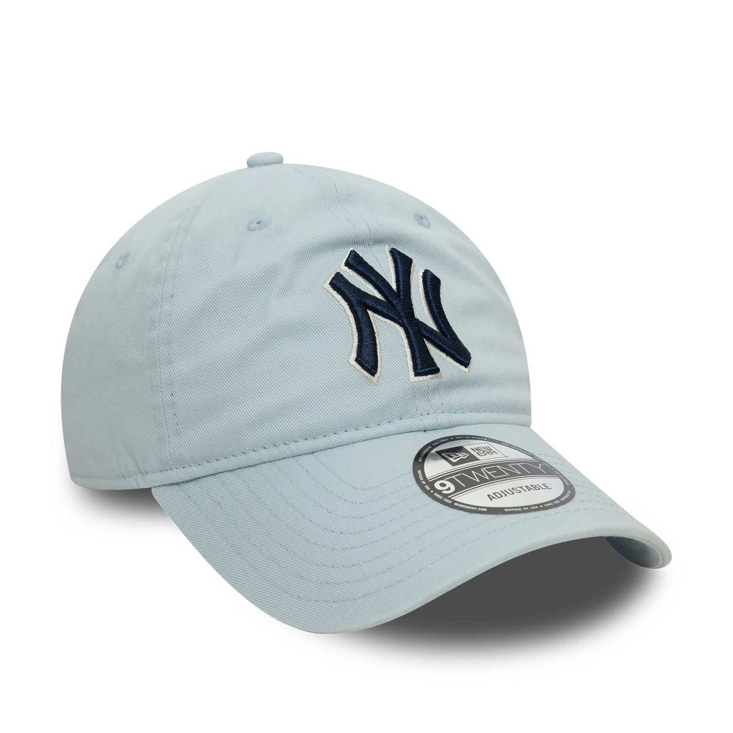 New Era 9TWENTY Cap Washed Outline New York Yankees light blue