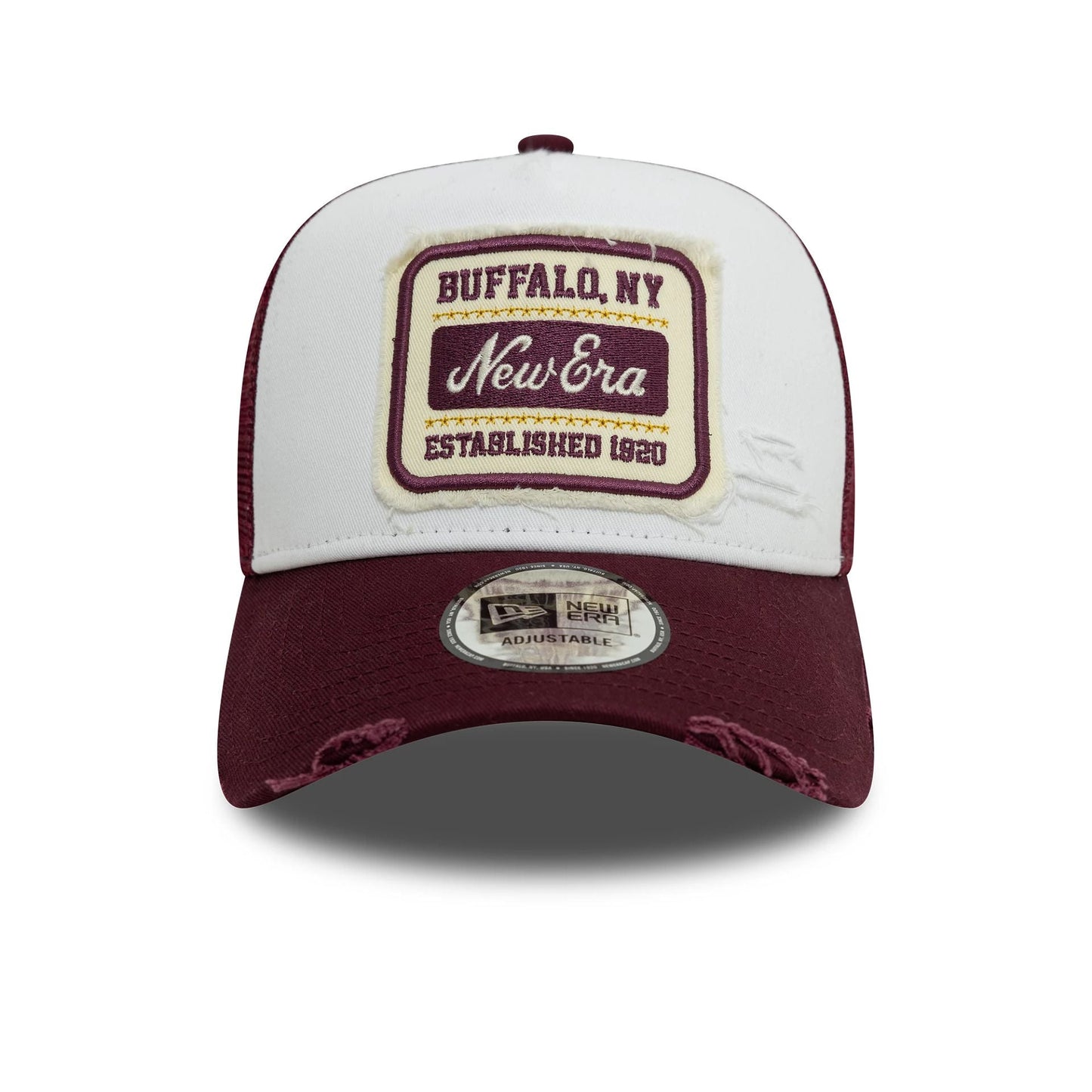 New Era 9FORTY A-Frame Cap New Era Patch Distressed white/dark red