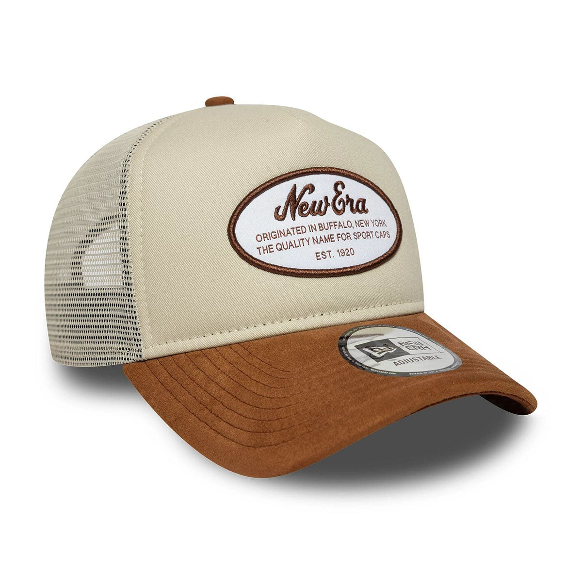 New Era 9FORTY E-Frame Cap Oval Patch beige